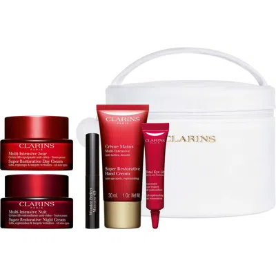 Clarins Super Restorative Luxury Set $366 Value In Transparent