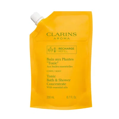 Clarins Tonic Bath And Shower Concentrate - Cleansing Gel Body Wash With Essential Oils 6.7 Oz. Refill