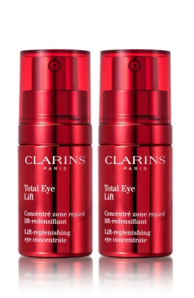 Clarins Total Eye Lift Firming & Smoothing Anti-aging Eye Cream Duo $184 Value In No Color