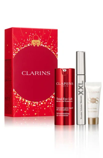 Clarins Total Eye Lift Set For Firming, Wrinkles, Dark Circles & Puffiness $141 Value In Transparent