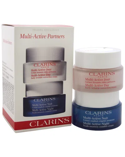 Clarins Unisex Multi-active Partners 2pc Kit In Transparent
