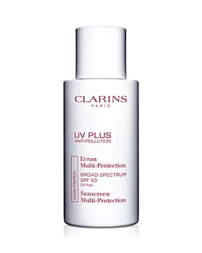 Clarins Uv Plus Anti Pollution Antioxidant Face Sunscreen Spf 50 1.7 Oz. In White