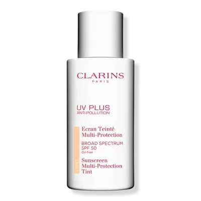 Clarins Uv Plus Anti-pollution Tinted Face Sunscreen Spf 50 - Light In White