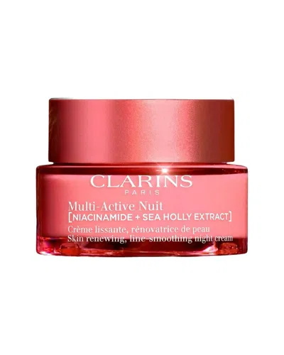 Clarins Women's 1.7oz Multi-active Night Face Cream - Dry Skin In Red