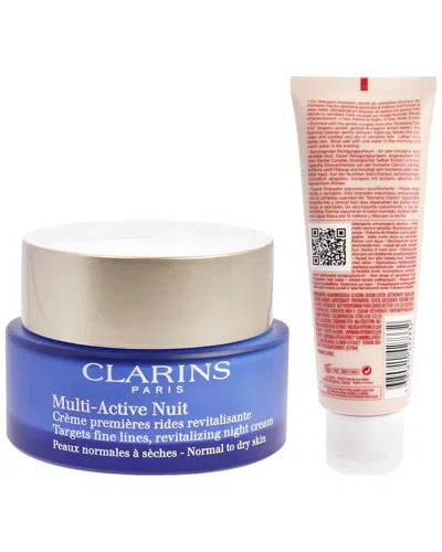 Clarins Women's 4.2 + 1.7oz Multi-active Night Cream - Normal To Dry Skin And Soothing Gentle Foamin In Transparent