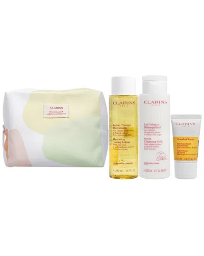 Clarins Women's Cleansing Essentiels 4pc Set - Normal To Dry Skin
