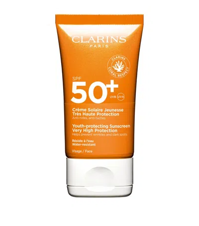 Clarins Youth-protecting Sunscreen Very High Protection Spf 50 In White