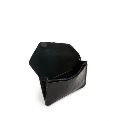 Claris Virot Alex Leather Card Holder In Blue