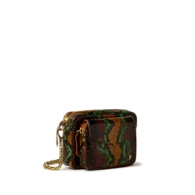 Claris Virot Sac À Bandoulière Charly En Cuir De Python In Multi