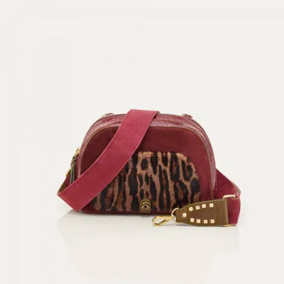 Claris Virot Women's Clara Bag In Ocelot/ Burgundy Leathers