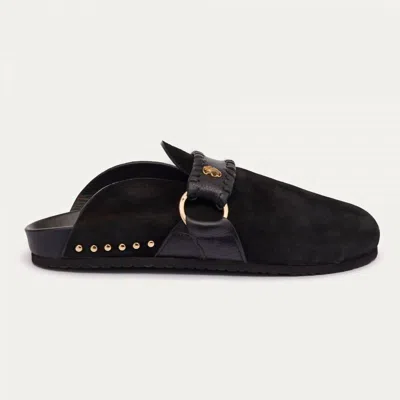 Claris Virot Women's Georgette Mules In Black Leather/ Suede