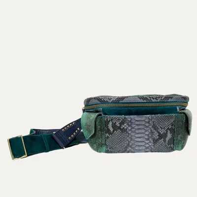 Claris Virot Women's Jules Bag In Blue Lagoon Python