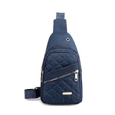 Clarissa Quilted Sling Bag In Blue