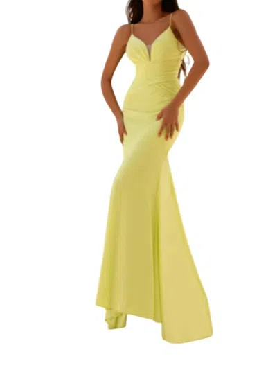 Clarisse Classic Sweetheart Mermaid Gown In Lemonade