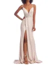Clarisse Evening Gown In Blush Pink In Multi