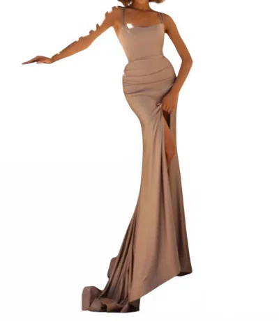 Clarisse Formal Mermaid Gown In Cappuccino