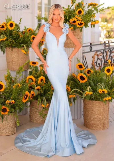 Clarisse Women's Formal Dress In Light Blue