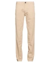 Clark Man Pants Beige Size 28 Cotton, Elastane In Sand