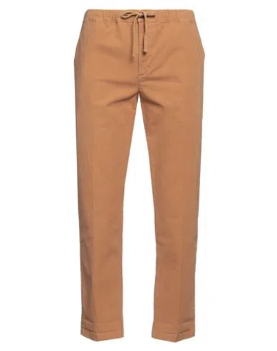 Clark Man Pants Camel Size 34 Cotton, Elastane