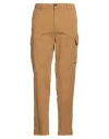 Clark Man Pants Camel Size 38 Cotton, Elastane In Multi