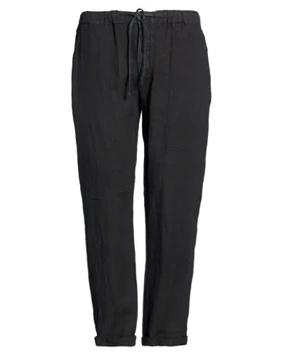 Clark Man Pants Charcoal Size 38 Linen In Gray