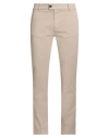 Clark Man Pants Light Brown Size 34 Cotton, Elastane In Gray