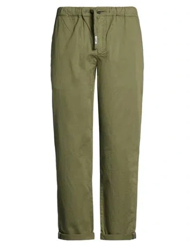 Clark Man Pants Military Green Size 34 Cotton, Linen, Elastane