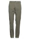 Clark Man Pants Military Green Size 36 Cotton, Elastane