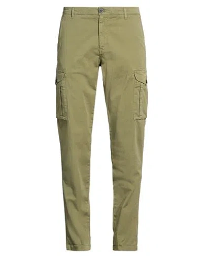 Clark Man Pants Military Green Size 36 Cotton, Elastane