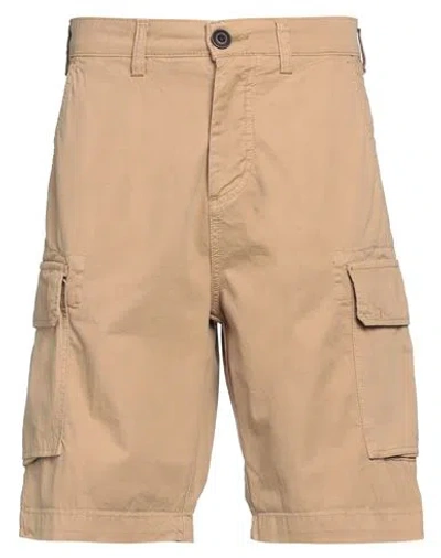 Clark Man Shorts & Bermuda Shorts Camel Size 30 Cotton, Elastane In Beige