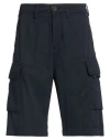 Clark Man Shorts & Bermuda Shorts Midnight Blue Size 28 Cotton, Elastane
