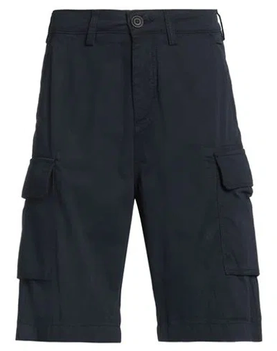 Clark Man Shorts & Bermuda Shorts Midnight Blue Size 28 Cotton, Elastane