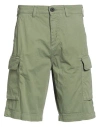 Clark Man Shorts & Bermuda Shorts Military Green Size 28 Cotton