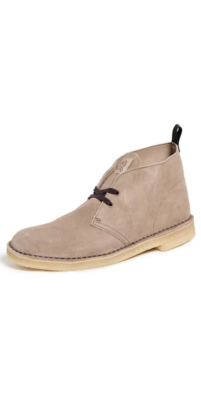 Clarks 75th Anniversary Desert Boots Wolf Suede In Brown