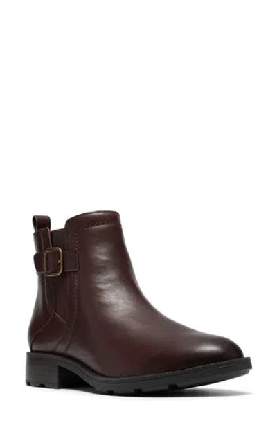 Clarks ® Adalynn West Leather Bootie In Dark Brown