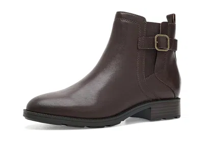 Clarks Adalynn West Women's Boots Dark Brown: 8.5 B - Medium, Leather