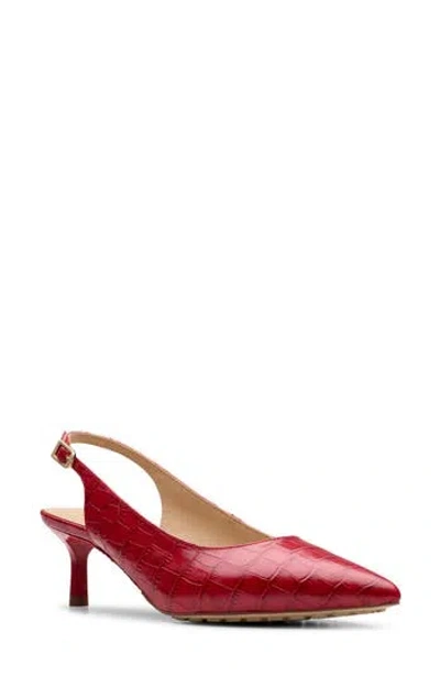Clarks ® Adela Slingback Pump In Red