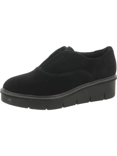 Clarks Airabell Sky Womens Suede Low Booties In Black