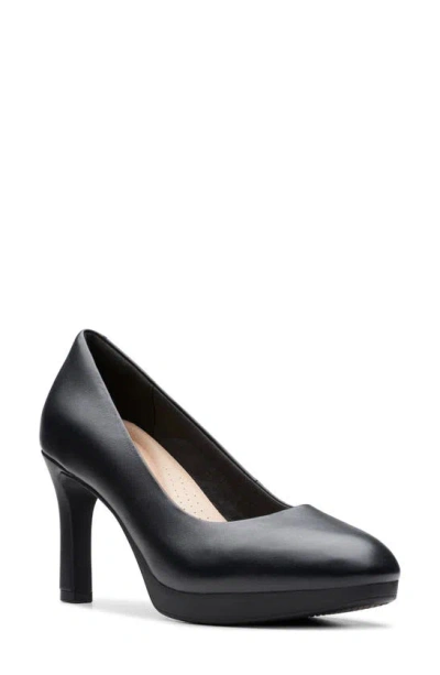 Clarks Women's Ambyr 2 Braley High-heel Platform Pumps In Black Leather