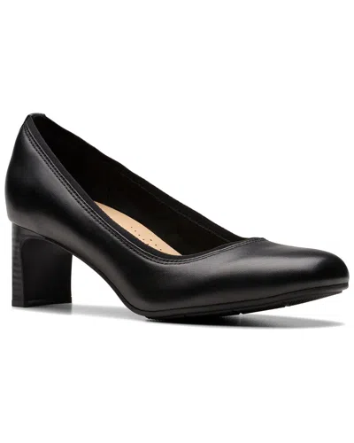 Clarks Anelise Nora Leather Pump In Black