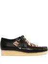 Clarks Animal-print Lace-up Shoes In Brown