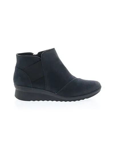 Pre-owned Clarks Ankle Boots In Blue