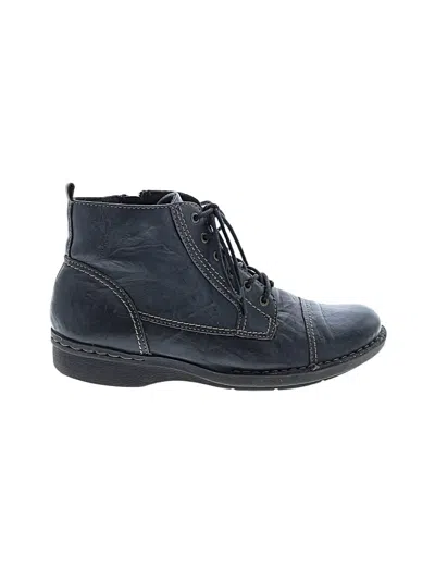 Pre-owned Clarks Ankle Boots In Blue