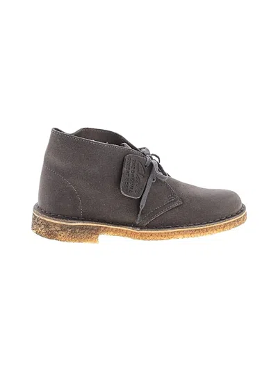 Pre-owned Clarks Ankle Boots In Gray