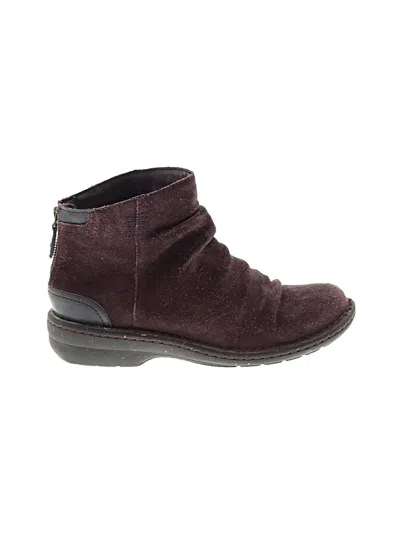 Pre-owned Clarks Ankle Boots In Purple