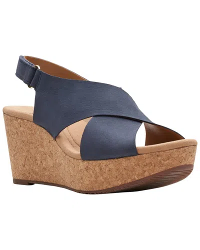 Clarks Annadel Eirwyn Leather Sandal In Blue