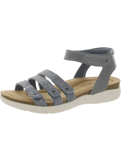 Clarks April Dove Womens Leather Cushioned Footbed Slingback Sandals In Gray