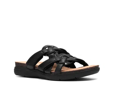 Clarks April Rae Wedge Sandal In Black