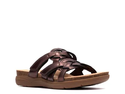 Clarks April Rae Wedge Sandal In Brown