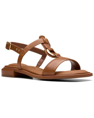 Clarks Ariany Sling Leather Sandal In Brown